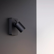 Lucide Nigel - applique murale avec interrupteur et port USB - 16 x 10 x 11,8 cm - 5W LED inclus - noir