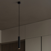 Nova Luce Mor - lampe suspendue - Ø 4 x 200 cm - noir