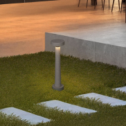 Nova Luce Cram - lampe de jardin - Ø 11,5 x 50 cm - 5W LED inclus - IP65 - gris