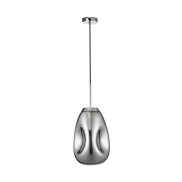 Nova Luce Lava - lampe suspendue - Ø 22 x 120 cm - chrome