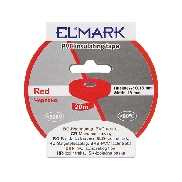 Elmark ruban isolant en PVC 19mm - 20 mètres de long - rouge