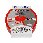 Elmark ruban isolant en PVC 19mm - 10 mètres de long - rouge