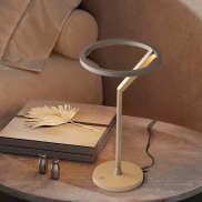 Nova Luce Tilia - lampe à poser - Ø 22 x 38 cm - 16W dimmable LED inclus - café moka