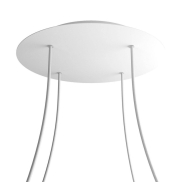Creative Cables - Rose-One Rosace de plafond ronde pour 4 points lumineux - Ø 40 x 3,5 cm - blanc