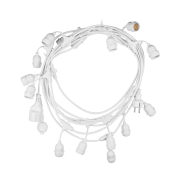 Century Italia Fiesta - guirlande lumineuse de 9,27 m dont 0,6 m de câble - 15 x E27 (hors ampoules) - IP44 - blanc