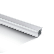 ONE Light profilé encastré avec diffuseur - 2,3 x 1,5 cm - longueur 200 cm - blanc et opale