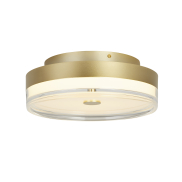 Searchlight Cyprus - plafonnier - Ø 40 x 11 cm - 29W LED dimmable inclus - doré et transparent