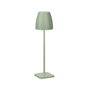 Nova Luce Colt - lampe de table rechargeable par câble USB - Ø 11 x 38 cm - 2W dimmable LED inclus - IP54 - vert olive