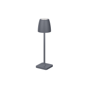 Nova Luce Colt - lampe de table rechargeable par câble USB - Ø 8 x 30 cm - 2W dimmable LED inclus - IP54 - gris basalte