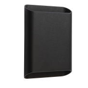 Artdelight Diaz - applique murale - 4 x 14,5 x 20 cm - 2 x 6W LED inclus - IP65 - noir