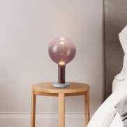 Nova Luce Nostos - lampe de table - Ø 20 x 35 cm - 3W dimmable LED inclus - brun et or