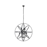 Searchlight Orbit - lampe suspendue - Ø 80 x 200 cm - noir mat