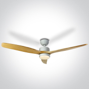 ONE Light White Body - ventilateur de plafond avec lumière et télécommande - Ø 132 x 37 cm - 22W LED inclus - blanc