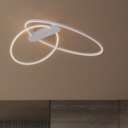 Nova Luce Kiklos - plafonnier - Ø 72 x 30 cm - 42W dimmable LED inclus - blanc sablé