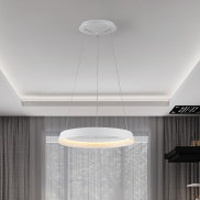 Nova Luce Ormi - lampe suspendue - Ø 45 x 150 cm - 38W dimmable LED inclus - blanc sablé