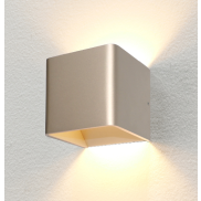 Artdelight Fulda - applique murale - 10 x 10 x 10 cm - 6W LED dimmable inclus - champagne