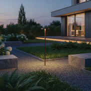 VK Lighting Mush - lampe de jardin à piquet - Ø 15 x 80,8 cm - 8W LED inclus - IP65 - Brun rouille