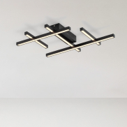 Nova Luce Pace - plafonnier - 58 x 8 x 41 cm - 42W dimmable LED inclus - noir sablé