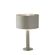 Searchlight London - lampe à poser - Ø 38 x 63 cm - argent et taupe