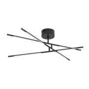 Nova Luce Raccio - plafonnier - 84 x 77 x 25,5 cm - 30W LED dimmable inclus - noir