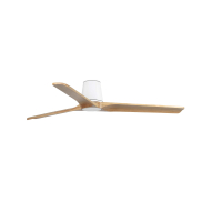 Faro Heywood Tub L - ventilateur de plafond - Ø 132 cm - blanc mat et pino