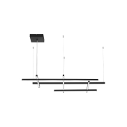 Nova Luce Pace - lampe suspendue - 102 x 204 x 80 cm - 83W dimmable LED inclus - noir sablé