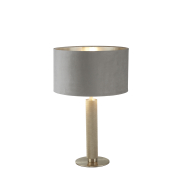 Searchlight London - lampe à poser - Ø 38 x 63 cm - argent et gris