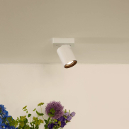 Lucide Nigel - spot en saillie - 10 x 10 x 11,3 cm - 5W dimmable inclus - dim to warm - white