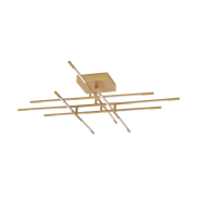 Nova Luce Raccio - plafonnier - 94,5 x 94,5 x 21 cm - 48W LED dimmable inclus - laiton doré