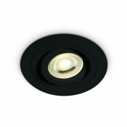 ONE Light Dual Ring Range - spot encastré - Ø 92 mm, Ø 80 mm encastré - noir