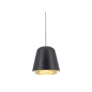 Artdelight Santiago - lampe suspendue - Ø 35 x 190,5 cm - noir et or