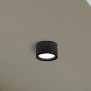 Nova Luce Focus - plafonnier d'extérieur - Ø 10 x 6,5 cm - IP54 - noir
