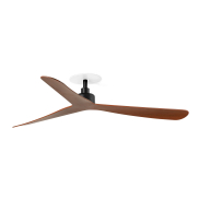 Faro Rocker M - ventilateur de plafond avec rosace encastrée - Ø 132 cm - noir mat et noyer