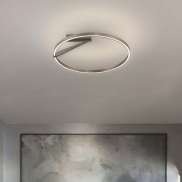 Nova Luce Tilia - plafonnier - Ø 60 x 20 cm - 44W dimmable LED inclus - nickel brumeux