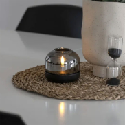 Konstsmide - bougie décorative à piles - Ø 8,5 x 7,5 cm - noir