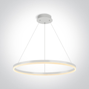 ONE Light Rings - lampe suspendue - Ø 80 x 150 cm - 60W LED inclus - blanc