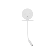 Nova Luce Eclip - applique murale avec interrupteur et chargeur USB - 15 x 19,5 x 50 cm - 6W + 3W LED inclus - blanc