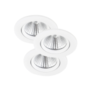 Nordlux Fremont - set de 3 - Ø 85 mm, Ø 72 mm encastrable - 5,5W LED dimmable inclus - IP23 - blanc