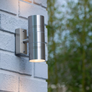 Lucide Arne 2 - applique murale - 6,3 x 12 x 17 cm - 2 x 5W LED inclus - IP44 - chrome satiné