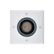 Roi Du Luminaire Hades - spot carré pour l'extérieur - 110 x 110 mm, Ø100 mm à encastrer - IP67 - blanc