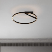 Nova Luce Tilia - plafonnier - Ø 60 x 20 cm - 44W dimmable LED inclus - noir sablé