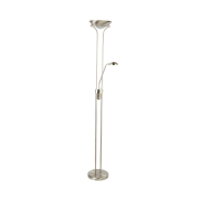 Searchlight Mother & Child - lampadaire avec liseuse - Ø25,4 x 180 cm - 15,5W + 5W LED dimmable inclus - argent satiné