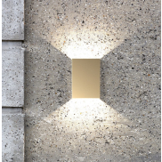 Nordlux Fold - applique murale extérieure - 15 x 4,5 x 21 cm - 2 x 5W LED inc. - IP54 - laiton