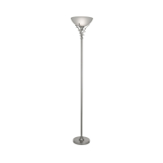 Searchlight Linea - lampadaire - Ø 26 x 179 cm - argent satiné