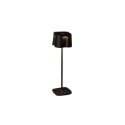 Konstsmide Nice - lampe de table extérieure sans fil avec station de charge - 10 x 10 x 36 cm - 2,2W LED dimmable inclus - IP54 - noir mat