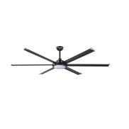 Faro Rotterdam 20 XL - ventilateur de plafond avec lumière et télécommande - Ø 200 cm - 32W LED inclus - noir mat