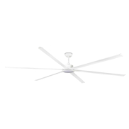 Faro Rotterdam 30 XXL - ventilateur de plafond avec lumière et télécommande - Ø 300 cm - 32W LED inclus - blanc mat