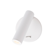 Nova Luce Laredo - applique murale avec interrupteur - 9 x 11 x 11 cm - 3W LED inclus - blanc