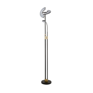Searchlight Gio - lampadaire - 210 cm - 32W + 4,5W LED inclus - noir et blanc mat