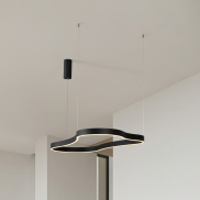 Nova Luce Dussa - lampe suspendue - 66 x 150 x 120 cm - 61W dimmable LED inclus - noir sablé
